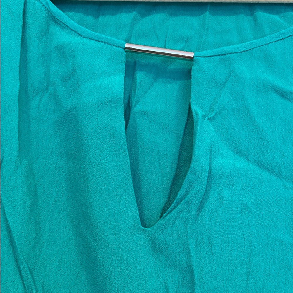 Diane Von Furstenberg Vibrant Green Blouse - Picture 3 of 5